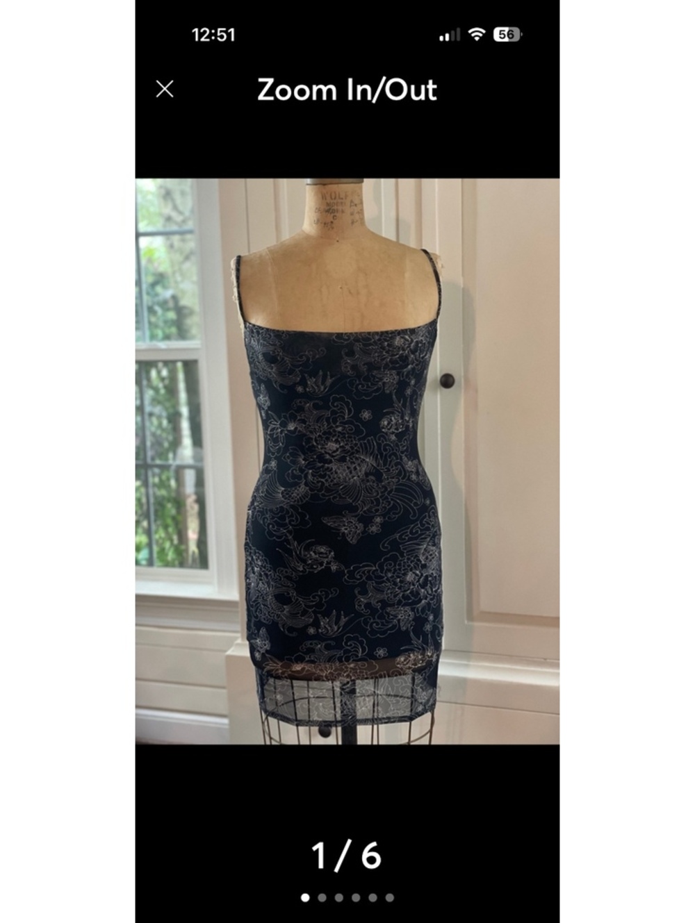 Vintage Forever 21 Y2K Fairycore Witchy Bodycon Mini Black Dress Women Small